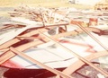 February 1978 John Murphy's Emeraude flattened by hangar collapse